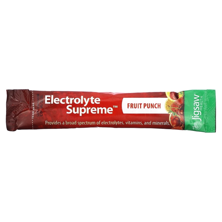 Jigsaw Health, Electrolyte Supreme, фруктовый пунш, 60 пакетиков по 5,6 г