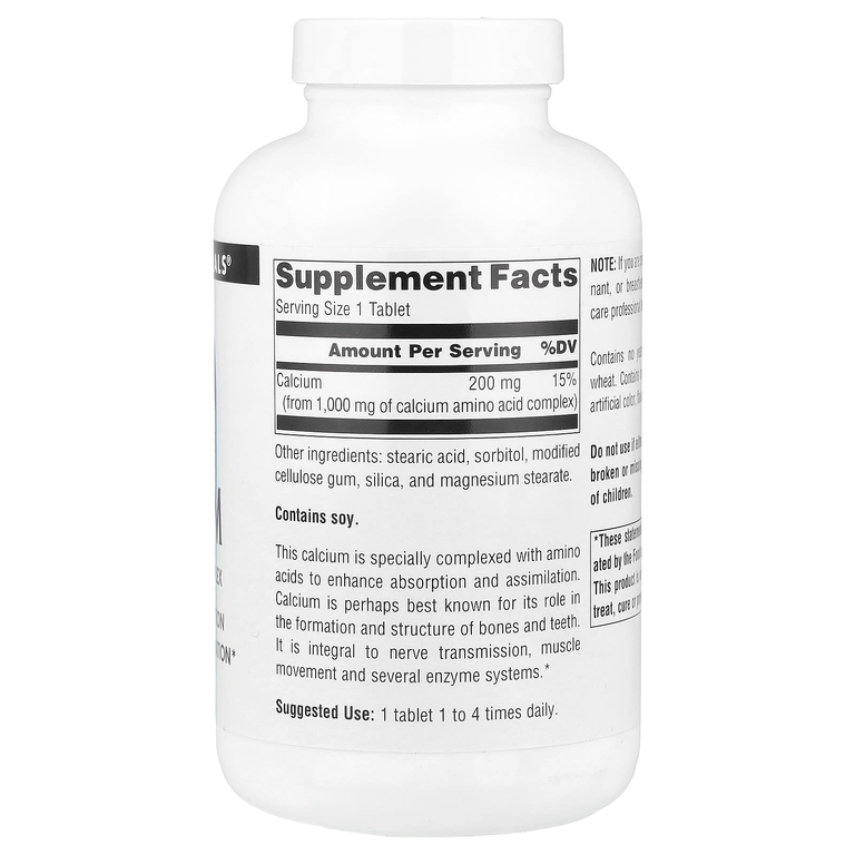 Source Naturals, кальций, 200 мг, 250 таблеток