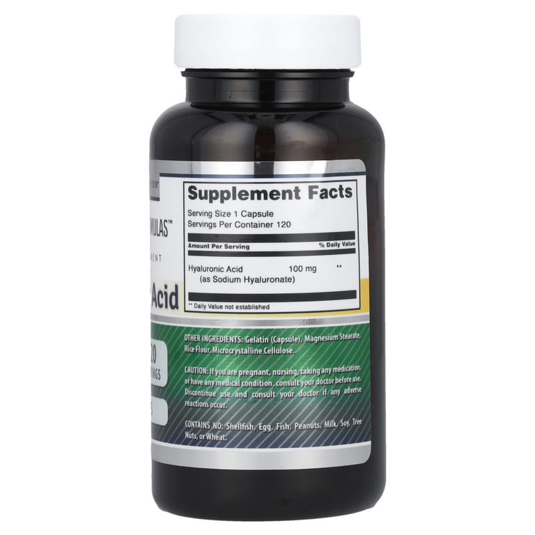 Amazing Nutrition, гиалуроновая кислота, 100 мг, 120 капсул (Товар снят с продажи) 