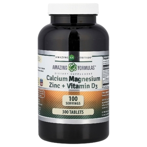 Amazing Nutrition, Кальций, магний и цинк + витамин D3, 300 таблеток