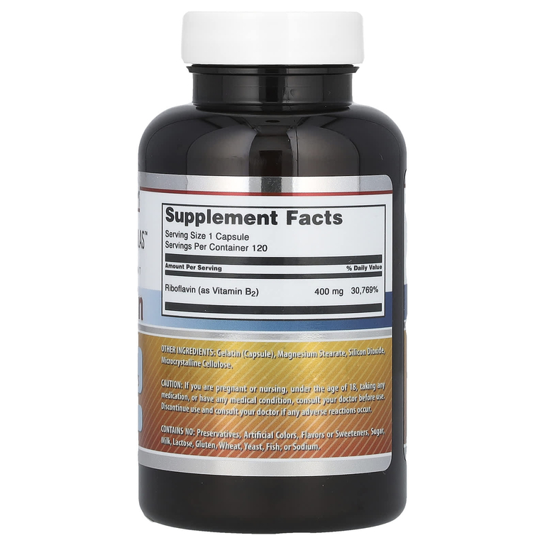 Amazing Nutrition, Рибофлавин, 400 мг, 120 капсул