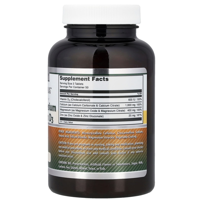 Amazing Nutrition, Amazing Formulas, кальций, магний, цинк и витамин D3, 150 таблеток