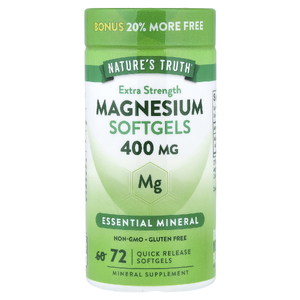 Nature's Truth, магний, 400 мг, 72 капсулы с быстрым высвобождением