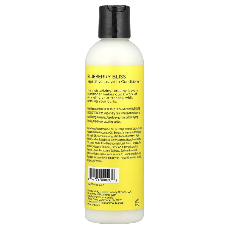 Curls, Несмываемый кондиционер для восстановления, Blueberry Bliss, 236 мл (8 жидк. унц.)