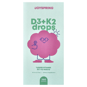JoySpring, витамины D3 и K2 в каплях, 60 мл (2 жидк. унции)