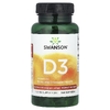 Swanson Vitamins, витамин D3, высочайшая эффективность, 125 мкг (5000 МЕ), 250 капсул