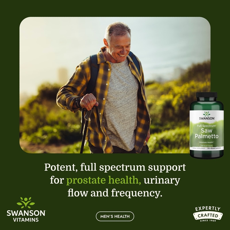 Swanson Vitamins, Full Spectrum Saw Palmetto, 540 мг, 250 капсул
