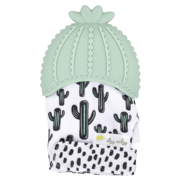 itzy ritzy, Itzy Mitt®, силиконовый прорезыватель для зубов, для детей от 3 месяцев, кактус, 1 прорезыватель для зубов (Товар снят с продажи) 