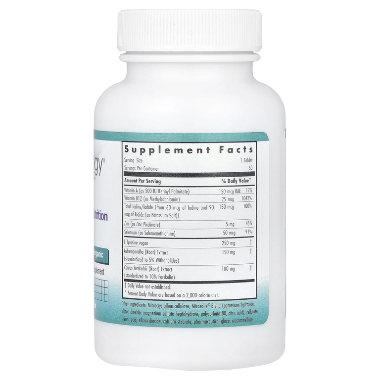 Nutricology, Essential Thyroid Nutrition, с Iodoral®, 60 вегетарианских таблеток