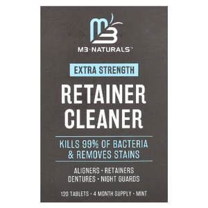 M3, Retainer Cleaner, мята, 120 таблеток