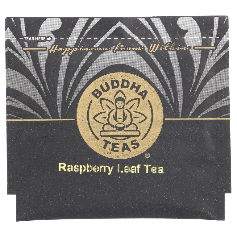 Buddha Teas, Органический травяной чай, листья малины, без кофеина, 18 чайных пакетиков, 24 г (0,83 унции)