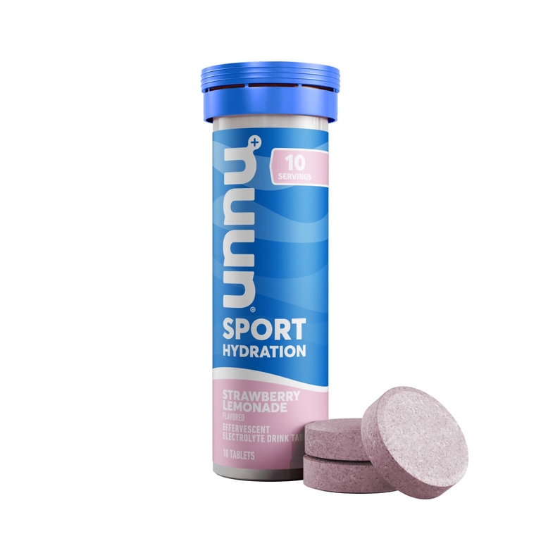 Nuun, Hydration, Sport, добавка с шипучими электролитами, клубничный лимонад, 10 таблеток