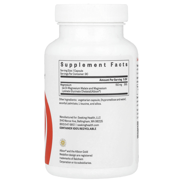 Seeking Health, Optimal Magnesium, магний, 150 мг, 90 вегетарианских капсул