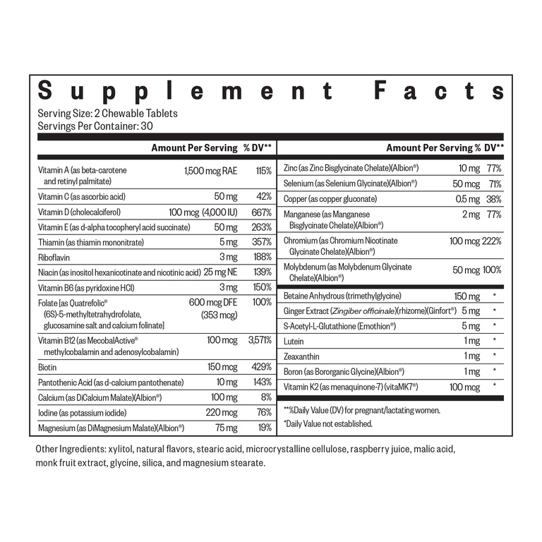 Seeking Health, Prenatal Essentials, 60 жевательных таблеток