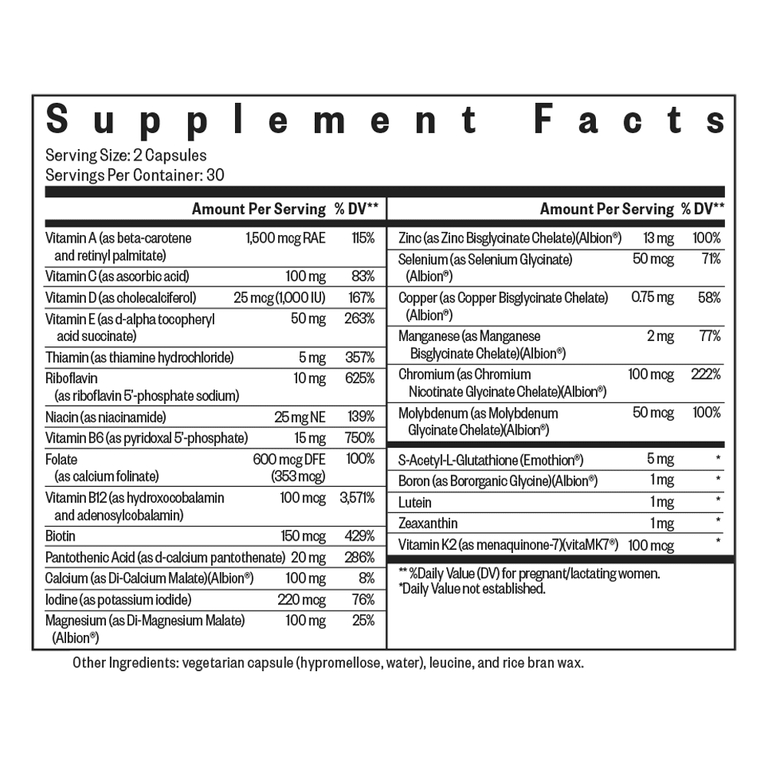 Seeking Health, Prenatal Essentials MF, комплекс витаминов для беременных, без метила, 60 капсул