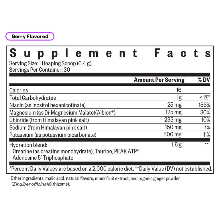 Seeking Health, Optimal Electrolyte, смесь для приготовления напитков с электролитами, ягодный вкус, 192 г (6,77 унции)