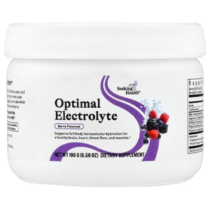 Seeking Health, Optimal Electrolyte, смесь для приготовления напитков с электролитами, ягодный вкус, 192 г (6,77 унции)