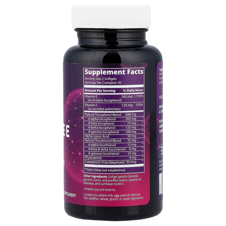 MRM Nutrition, комплекс с витамином E, 60 мягких таблеток