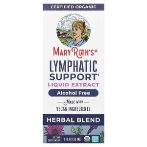 MaryRuth's, Lymphatic Support, жидкий экстракт для поддержки лимфатической системы, без спирта, 30 мл
