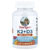 MaryRuth's, витамины K2 и D3 с кальцием в жевательных таблетках, со вкусом персика, манго и абрикоса, 60 жевательных таблеток