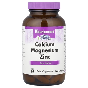 Bluebonnet Nutrition, кальций, магний, цинк, 120 мягких желатиновых капсул