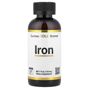 California Gold Nutrition, железо в виде хелатного бисглицината железа с корнем щавеля курчавого, 118 мл (4 жидк. унции)