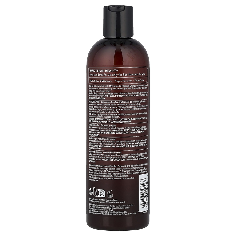 Hask Beauty, Аргановое масло, восстанавливающий шампунь, 355 мл