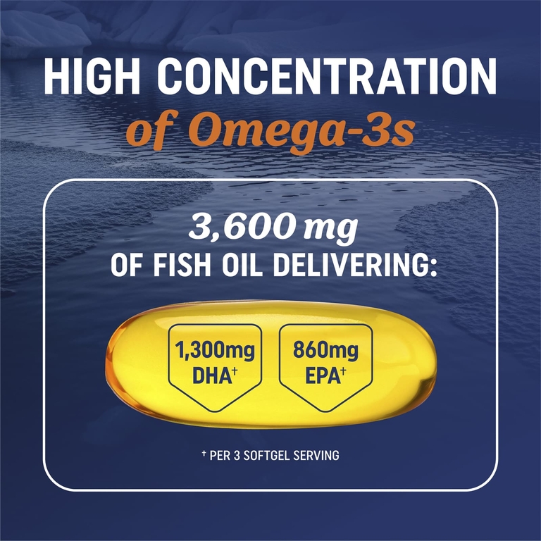 MAV Nutrition, Рыбий жир с омега-3, тройной силы, натуральный лимон, 120 мягких таблеток