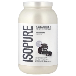 Isopure, протеиновый порошок со вкусом печенья и крема, 1,36 кг (3 фунта)