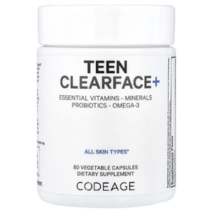 Codeage, Teen Clearface+, добавка для здоровья кожи лица подростков, 60 растительных капсул