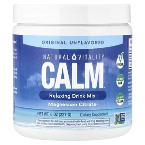 Natural Vitality, CALM®, смесь для приготовления расслабляющих напитков, оригинальный нейтральный вкус, 227 г (8 унций)