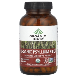 Organic India, Органическая клетчатка подорожника, 180 растительных капсул (0,52 г в капсуле)