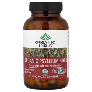 Organic India, Органическая клетчатка подорожника, 180 растительных капсул (0,52 г в капсуле)