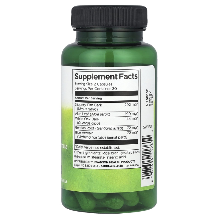 Swanson Vitamins, Colon Helper, формула для очищения кишечника, 60 капсул
