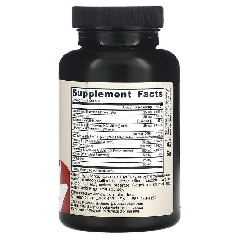 Jarrow Formulas, комплекс витаминов группы B B-Right®, 100 растительных капсул
