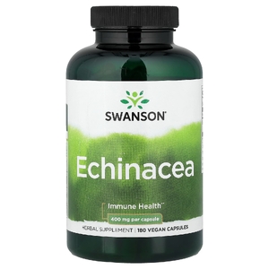 Swanson Vitamins, эхинацея, 400 мг, 180 веганских капсул