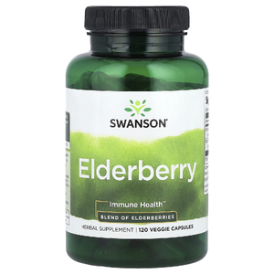 Swanson Vitamins, Elderberry, для укрепления иммунитета, 120 растительных капсул