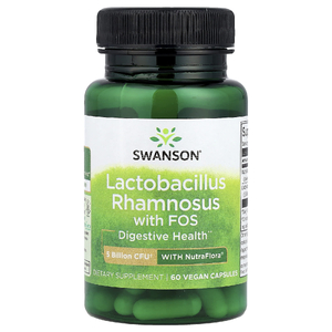 Swanson Vitamins, лактобактерии рамнозус с ФОС, 60 веганских капсул