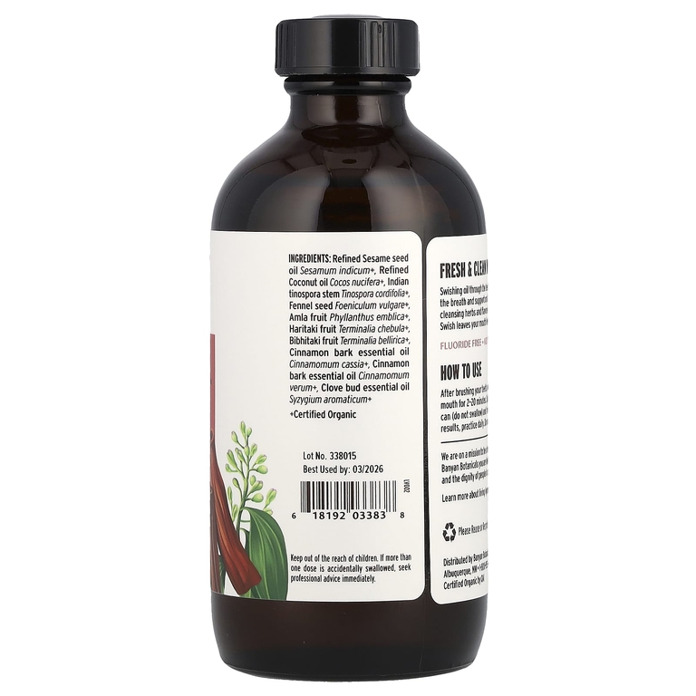 Banyan Botanicals, Daily Swish™, со вкусом корицы, 236 мл (8 жидк. унций)