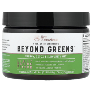Live Conscious, Beyond Greens, смесь для энергии, детоксикации и иммунитета, легкий матча, 115 г (0,25 фунта) (Товар снят с продажи) 