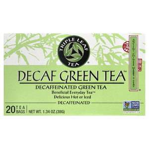Triple Leaf Tea, Decaf Green Tea™, 20 чайных пакетиков, 38 г (1,34 унции)