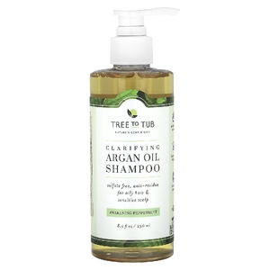 Tree To Tub, очищающий шампунь с аргановым маслом, бодрящая перечная мята, 250 мл (8,5 жидк. унции) (Товар снят с продажи) 