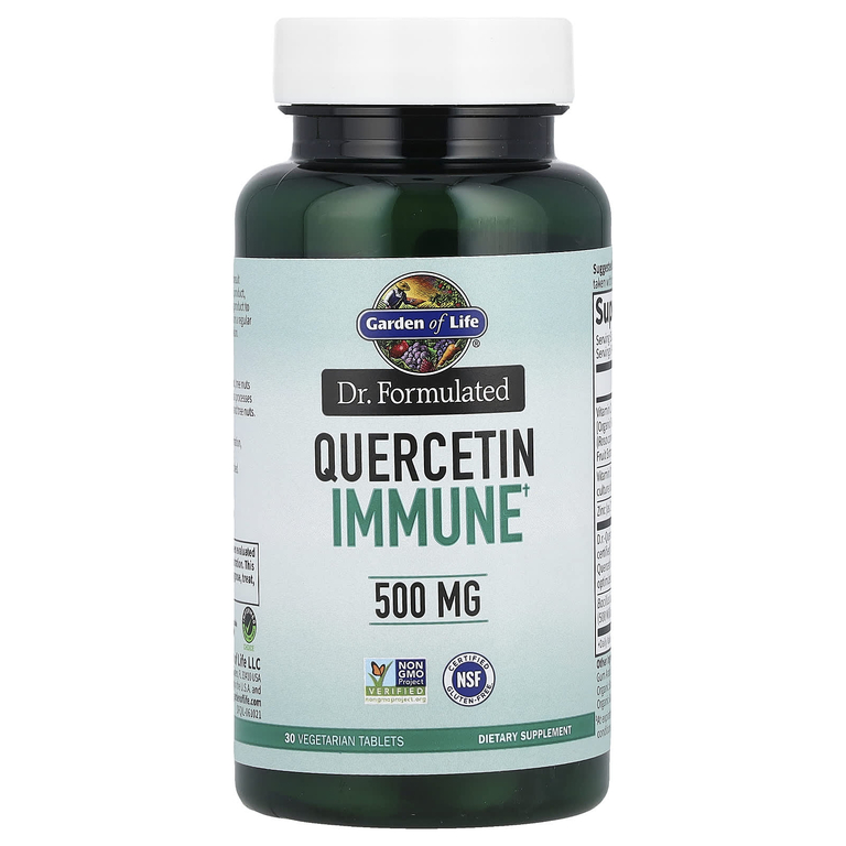 Garden of Life, Компания Dr. Formulated, кверцетин для иммунитета, 500 мг, 30 вегетарианских таблеток