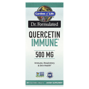 Garden of Life, Компания Dr. Formulated, кверцетин для иммунитета, 500 мг, 30 вегетарианских таблеток
