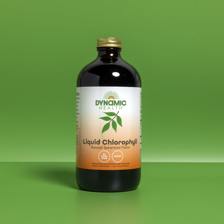 Dynamic Health, жидкий хлорофилл, со вкусом натуральной мяты, 473 мл (16 жидк. унций)