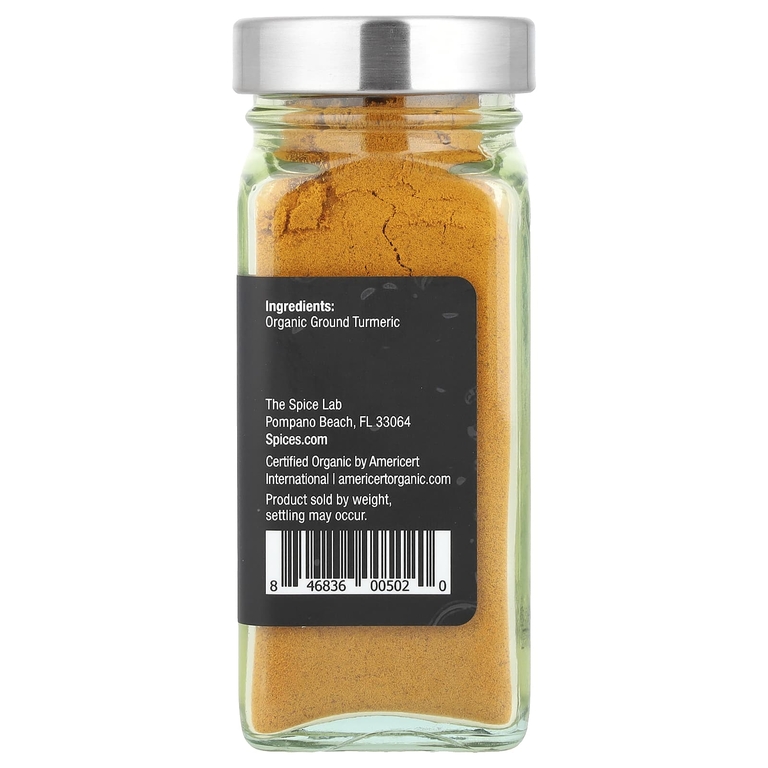The Spice Lab, органическая молотая куркума, 53 г (1,9 унции)