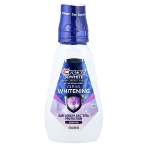 Crest, 3D White, Multi-Care Clean, отбеливающий ополаскиватель для рта, отбеливающий, сияющая мята, 473 мл (16 жидк. унций)