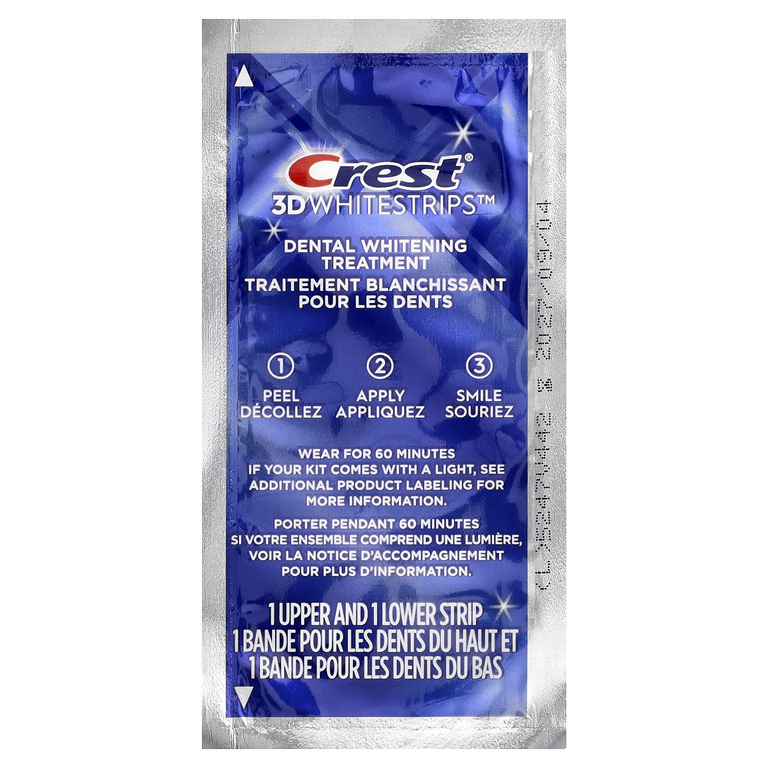 Crest, 3D Whitestrips, набор для отбеливания зубов, экспресс-действие за 1 час, 20 полосок