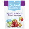Dr. John's Healthy Sweets, Probiotics, Digestive Health Pops ™, + клетчатка и витамин C, клубника, персик и яблоко, 14 леденцов на палочке в индивидуальной упаковке, 109 г (3,85 унции)