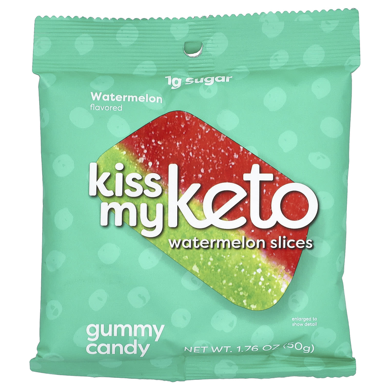Kiss My Keto, Gummy Candy, ломтики арбуза, 6 пакетиков по 50 г (1,76 унции)